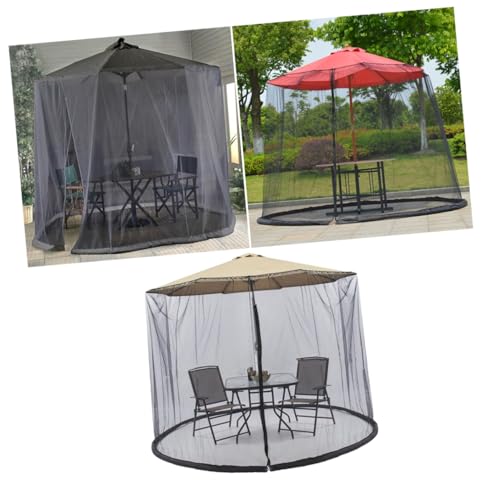 HONITANO Patio Sonnenschirm Abdeckung mit Insektenschutznetz Mesh Sonnenschirmhülle für Garten Terrasse Uv-schutz Einfache Installation Faltbar Schwarz HONITANO Patio Sonnenschirm Abdeckung mit Insektenschutznetz Mesh Sonnenschirmhülle für Garten Terrasse Uv-schutz Einfache Installation Faltbar Schwarz von HONITANO