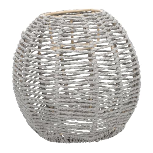 HONITANO Pendelleuchte Lampenschirm aus Künstlichem Rattan Handgewebter Langlebiger Lampenschirm für Deckenlampen Dekorativ für Wohnzimmer Esszimmer Schlafzimmer im Retro Boho Stil von HONITANO
