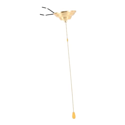 HONITANO Pull Chain Lichtschalter Kupfer Gold Deckenlampe Zugschalter für Badezimmer Wohnzimmer Industrie Beleuchtung Ersatz DIY Zubehör von HONITANO