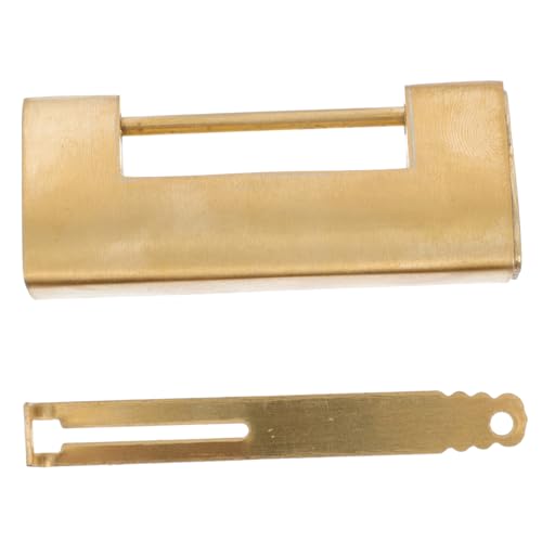HONITANO Retro Kupfer Vorhängeschloss mit Feiner Gravur Kleines Antikes Schloss für Schmuck und Kosmetikboxen Tragbares Mini Padlock Dekorativer Riegel für Koffer und Holzschränke Lang HONITANO Retro Kupfer Vorhängeschloss mit Feiner Gravur Kleines Antikes Schloss für Schmuck und Kosmetikboxen Tragbares Mini Padlock Dekorativer Riegel für Koffer und Holzschränke Lang von HONITANO
