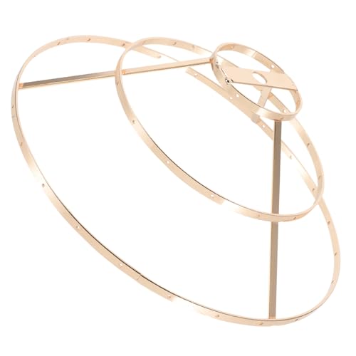 HONITANO Retro Stufiger Lampenschirm Ring aus Draht Goldfarbener Lampenschirm Halter Ø DIY Vintage Kronleuchter Zubehör für Pendelleuchten Wand und Deckenlampen Vielseitig Einsetzbar von HONITANO