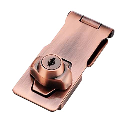 HONITANO Robuster Türriegel aus Rostfreiem Material Abschließbarer Türsicherheitsriegel mit Schrauben Widerstandsfähiger Vorhängeschloss beschlag für Türen Schränke und Rotbronze von HONITANO