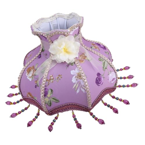 HONITANO Romantischer Lampenschirm mit Fliederblüten und Spitzenverzierung Hochwertiger Stoff lichtschutz für Wandleuchte Einfach zu Montieren Dekorativ für Wohnzimmer und Schlafzimmer HONITANO Romantischer Lampenschirm mit Fliederblüten und Spitzenverzierung Hochwertiger Stoff lichtschutz für Wandleuchte Einfach zu Montieren Dekorativ für Wohnzimmer und Schlafzimmer von HONITANO