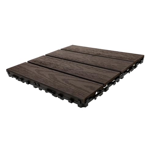 HONITANO Rutschfeste Imitation Holzoptik Klick Terrassenfliesen aus Robustem Kunststoff für Balkon Garten Terrasse Witterungsbeständig Einfach zu Verlegen Vielseitig Einsetzbar Langlebig HONITANO Rutschfeste Imitation Holzoptik Klick Terrassenfliesen aus Robustem Kunststoff für Balkon Garten Terrasse Witterungsbeständig Einfach zu Verlegen Vielseitig Einsetzbar Langlebig von HONITANO