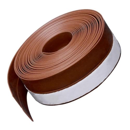 HONITANO Selbstklebendes Türdichtungsband Braun Flexible Gummidichtung Schallisolierend und Geeignet für Türen und Fenster Verhindert Zugluft und Energieverlust von HONITANO