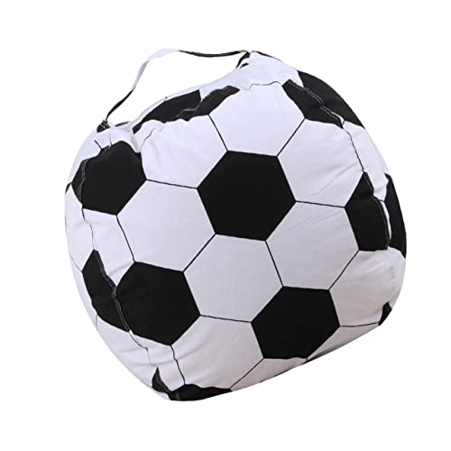 HONITANO Sitzsack Fußball Plüschtier Aufbewahrungstasche mit Reißverschluss Sitzkissen Lounger Organizer für Kuscheltiere und Decken von HONITANO