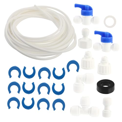HONITANO Teiliges Kühlschrank Wasseranschluss aus PE und Pom Langlebiger Schlauchverbinder für Wasserfilter und Wasserversorgung Flexibel und Bruchfest Geeignet für Kühlschrank HONITANO Teiliges Kühlschrank Wasseranschluss aus PE und Pom Langlebiger Schlauchverbinder für Wasserfilter und Wasserversorgung Flexibel und Bruchfest Geeignet für Kühlschrank von HONITANO