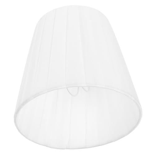 HONITANO Tischlampenschirm aus Stoff Handgefertigt Weiße Faltenoptik Ersatz für Stehlampe und Wandleuchte Installieren Vielseitig für Schlafzimmer und Wohnzimmer Geeignet von HONITANO