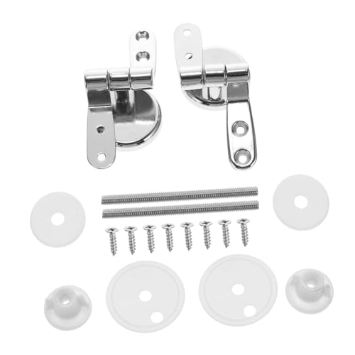 HONITANO Toilettensitz Scharniere mit Schrauben Schnellverschluss Einfache Montage Langlebig Ersatz Wc Sitz Beschläge Kompatibel mit Standard Toilettendeckeln Robust und Sicher von HONITANO