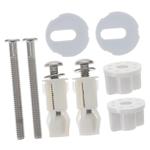 HONITANO Toilettensitz Schraubenset aus und Nylon Stabile Wc Sitz Befestigungsschrauben Passend Rostfrei Einfach Montierbar Langlebige Toiletten Deckel Befestigung von HONITANO