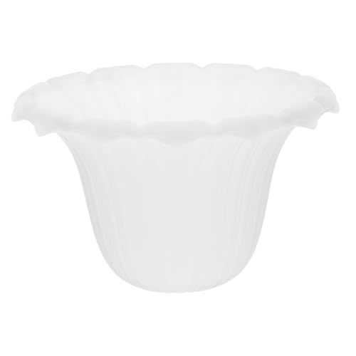 HONITANO Transparenter Frosted Glaslampenschirm Mittelloch Langlebiger Lampenschirm Ersatz für Kronleuchter und Deckenlampen Blendfreier Lichtschutz Einfach zu Montieren Geeignet für von HONITANO
