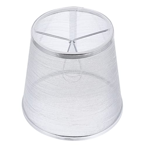 HONITANO Transparenter Lampenschirm aus Stoff Silberfarbener Lampenbezug Langlebiger Umweltfreundlicher Lampenschirmbezug Passend für Tischlampe Stehlampe Kronleuchter DIY Beleuchtung von HONITANO