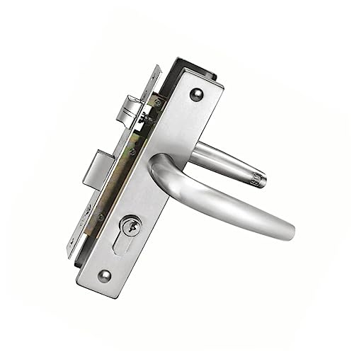 HONITANO Türgriff Türschloss Einsteckschloss Panel Türverriegelung Modern Sicher und Robust für Innenbereich Silber von HONITANO