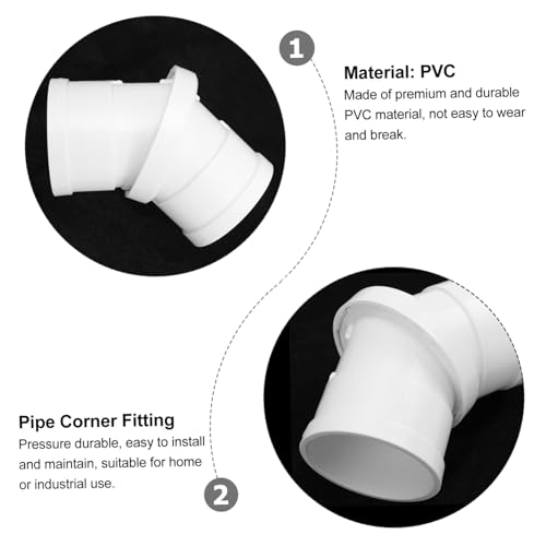 HONITANO Verstellbarer PVC Rohrbogen Drehbar Wasserrohrverbinder mit Dichtungsring Abfall Sicherung Druckfest Installieren und Wartungsfreundlich für Zuverlässige Wasserleitung von HONITANO
