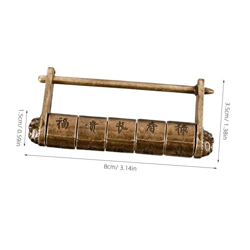HONITANO Vintage Chinesisches Zahlenschloss aus Langlebiger Antikes Retro design mit Traditionellen Symbolen Geeignet für Schmuckkästen Schränke und Geschenkboxen Dekoratives Sammlerstück von HONITANO