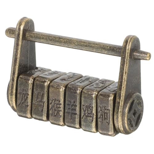 HONITANO Vintage Kombination Schloss aus Langlebiger Zinklegierung mit Chinesischer Gravur Dekoratives Retro Zahlenschloss für Koffer Schmuckkästchen Heimdeko Sicher und Stilvoll HONITANO Vintage Kombination Schloss aus Langlebiger Zinklegierung mit Chinesischer Gravur Dekoratives Retro Zahlenschloss für Koffer Schmuckkästchen Heimdeko Sicher und Stilvoll von HONITANO