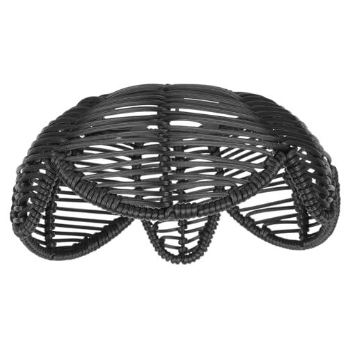 HONITANO Vintage Lampenschirm Lotusform Rattan Imitat Deckenleuchtenabdeckung Retro Stil Handgeflochtene Lampenzubehör für Restaurant Wohnzimmer Esszimmer Flur Stilvolle Pendelleuchte von HONITANO
