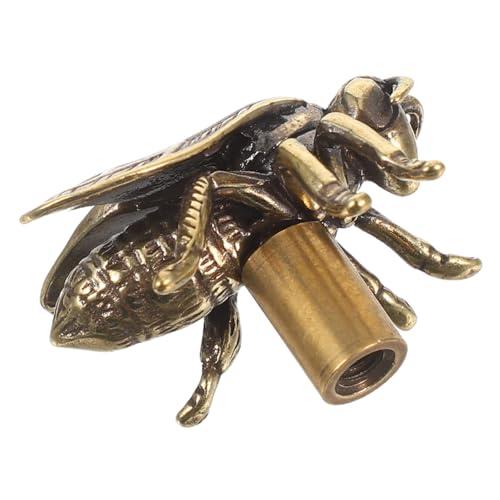HONITANO Vintage Messing Türknöpfe Bienenform Robuste Schubladengriffe aus Hochwertigem Messing für Kommoden Kleiderschränke und Küchenschränke Komfortabler Griff Langlebiges Design Einfach von HONITANO