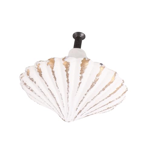 HONITANO Vintage Muschel Schubladengriff aus Robustem Gusseisen Mediterranes Küchenschrank und Kommodenhandle mit Einzigartigem Meeresmotiv für Kinderzimmer und Nordische Einrichtung Weißes HONITANO Vintage Muschel Schubladengriff aus Robustem Gusseisen Mediterranes Küchenschrank und Kommodenhandle mit Einzigartigem Meeresmotiv für Kinderzimmer und Nordische Einrichtung Weißes von HONITANO