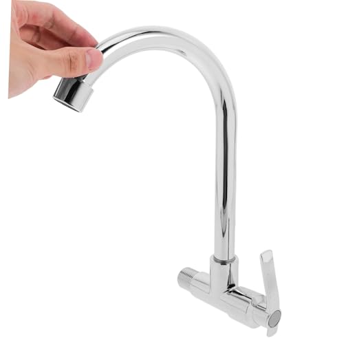 HONITANO Wandmontierter Einhebel kaltwasserhahn für Küchenspüle Drehbarer Verschleißfester Küchenarmatur mit Schnellem Öffnungsmechanismus Modernes Design Praktische Nutzung für von HONITANO