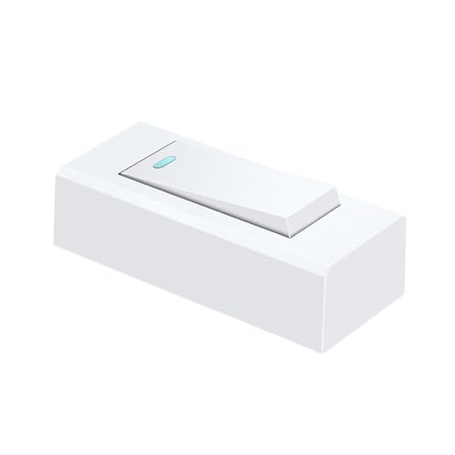 HONITANO Wandschalter LED Lichtschalter Sicherheitsdruckschalter für Haushalt Beleuchtung Installieren Kompakt Langlebig Weiß für Lampen Schlafzimmer Wohnzimmer von HONITANO