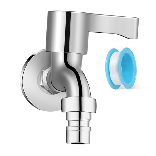 HONITANO Waschmaschinen Wasserhahn aus Langer Außen Wandhahn Frostsicherer Kaltwasserhahn mit Standardgewinde Einfache Montage Robuste Konstruktion für Garten und Badezimmer HONITANO Waschmaschinen Wasserhahn aus Langer Außen Wandhahn Frostsicherer Kaltwasserhahn mit Standardgewinde Einfache Montage Robuste Konstruktion für Garten und Badezimmer von HONITANO