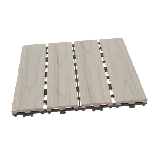 HONITANO Wasserfeste Kunststoff Bodenfliesen zum Klicken Robustes Splicing Outdoor Bodenbelag für Garten Terrasse Balkon Feuchtigkeitsbeständig Langlebig Dekorativ von HONITANO