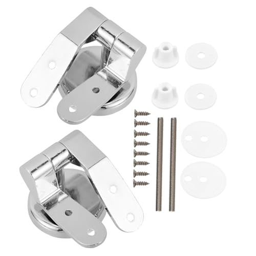 HONITANO Zinklegierung Toilettensitz Scharnier mit Schrauben Langlebige Wc Sitz Befestigung Ersatz für Gängige Toilettendeckel Einfache Montage Robust und Stabil von HONITANO