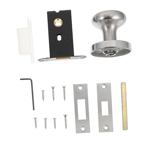 HONITANO Zinklegierung Türgriff Schlüssel Geräuschlose Drehtür verriegelung Einfache Montage Langlebiges Türschloss für Schlafzimmer und Innenbereich Modernes Design Silberfarben HONITANO Zinklegierung Türgriff Schlüssel Geräuschlose Drehtür verriegelung Einfache Montage Langlebiges Türschloss für Schlafzimmer und Innenbereich Modernes Design Silberfarben von HONITANO