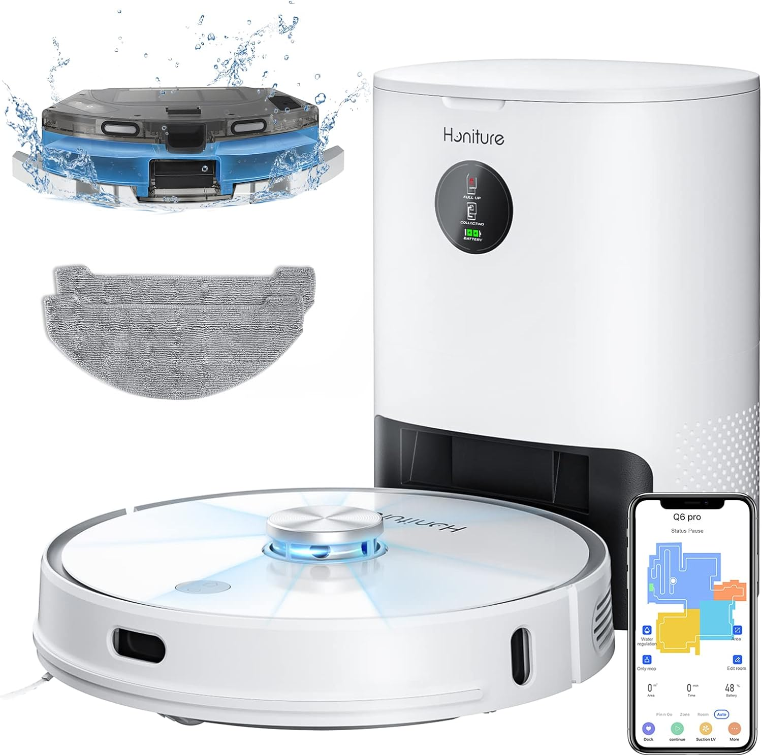 HONITURE Q6 Pro Saugroboter mit Wischfunktion Lasernavigation SIEHE TEXT/FOTO HONITURE Q6 Pro Saugroboter mit Wischfunktion Lasernavigation SIEHE TEXT/FOTO von HONITURE
