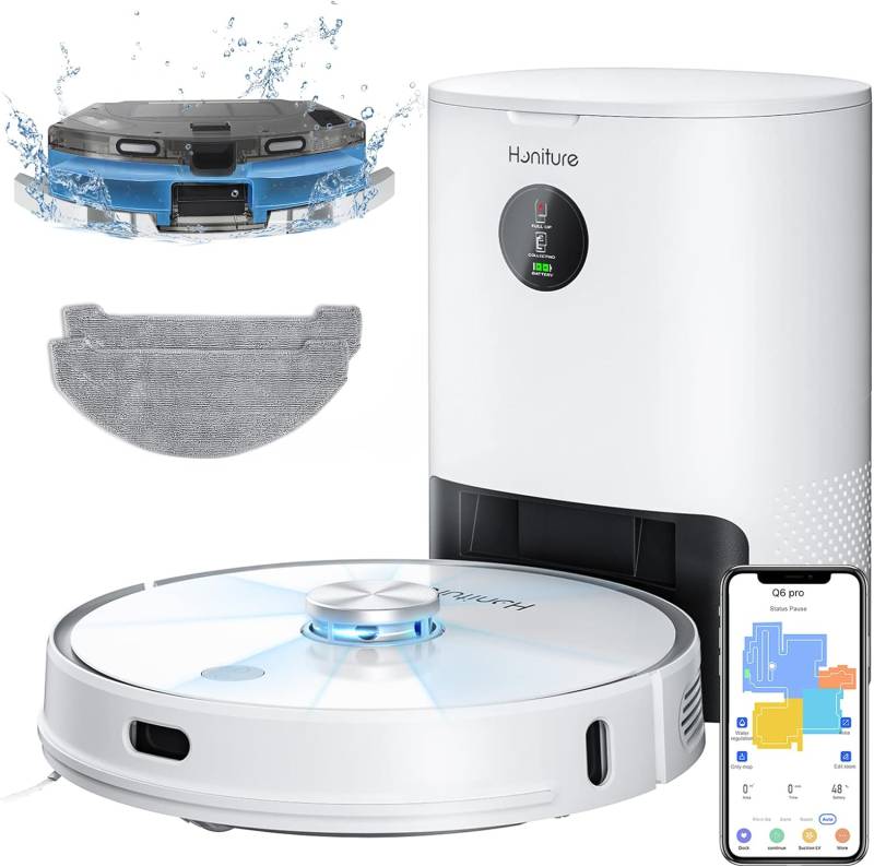 HONITURE Q6 Pro Saugroboter mit Wischfunktion Lasernavigation SIEHE TEXT/FOTO von HONITURE