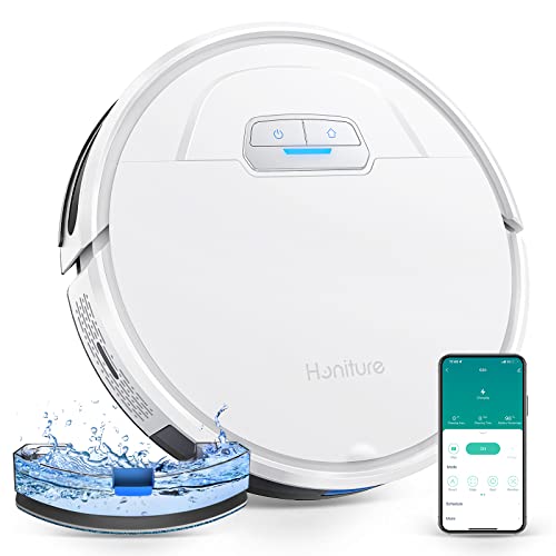HONITURE Staubsauger Roboter, G20 Saugroboter mit Wischfunktion,4000Pa,Kehren Saugen Wischen 3 in 1 Roboterstaubsauger,Ideal für Tierhaare, Teppiche und Hartböden,Sprach- und Fernbedienungssteuerung von HONITURE