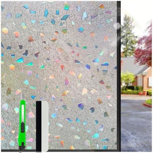 HONLONE Buntglas Fensterfolie Milchglas, 115x400cm Fensterfolie Selbsthaftend 3D Bunt Fensterfolie Blickdicht, Sichtschutzfolie Fenster Klebefolie Fenster ohne Klebstoff Anti UV Sonnenschutz für Büro HONLONE Buntglas Fensterfolie Milchglas, 115x400cm Fensterfolie Selbsthaftend 3D Bunt Fensterfolie Blickdicht, Sichtschutzfolie Fenster Klebefolie Fenster ohne Klebstoff Anti UV Sonnenschutz für Büro von HONLONE
