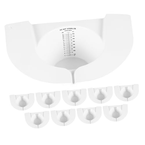 HONMEET 10 Stück Teiliges Sammelgefäß für Stuhlproben Sicherer Toilettenhut zur Urin Kotprobe Großes Fassungsvermögen Leicht zu Reinigen Hygienisch für Langzeitgebrauch von HONMEET