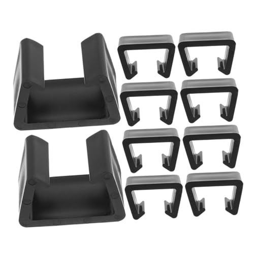HONMEET 10 Stück Terrassensofa Clip Klammern für Gartenmöbel aus Korbgeflecht Schnittsofaverbinder Sofa-Verbindungsclips sectional Couch connectors Klemmen für Gartenmöbel Plastik Schwarz von HONMEET