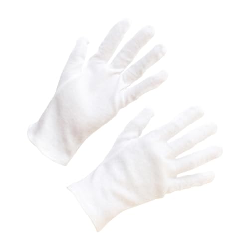 HONMEET 12 Paare Baumwollhandschuhe Schutzhandschuhe für Damen und Herren Rutschfest Schweißabsorbierend Wiederverwendbar Vielseitig für Schmuckinspektion Gartenarbeit Haushalt von HONMEET