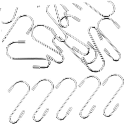 HONMEET 12 Stück Teiliges S-haken aus Hochwertigem Metall Rostfrei Vielseitig Einsetzbar für Küche Bad Schlafzimmer Büro Robust Glatt Platzsparend für Handtücher Kleidung Taschen von HONMEET