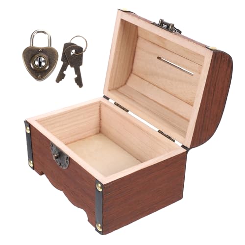 HONMEET Holz Geld Aufbewahrungsbox Alter Aufbewahrungsorganisator Schmuck Aufbewahrungsbehälter Alte Holzbox Desktop Box von HONMEET