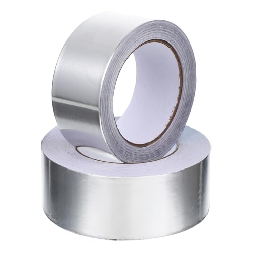 HONMEET 2 Rollen Hitzebeständiges Aluminiumfolie Klebeband Selbstklebend Ölbeständig Vielseitig für Küche Rohrschutz Präzise Geräte und Reparaturen von HONMEET