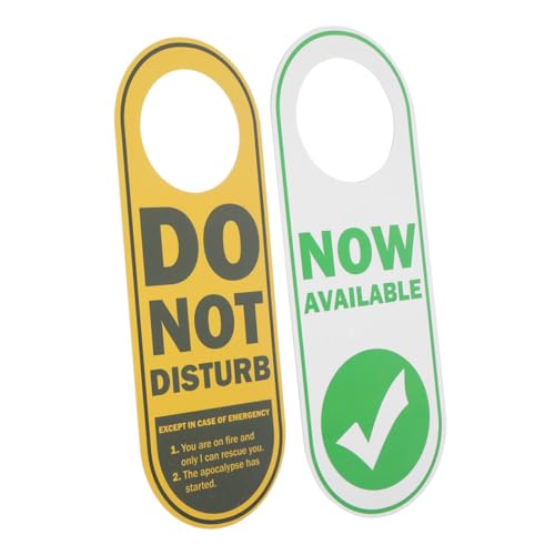 HONMEET 2 STÜCK Doppelseitiges Türschild mit Lustiges PVC Schild für Büro und Schlafzimmer Klare Anzeige Einfaches Anbringen Stilvolles Design von HONMEET
