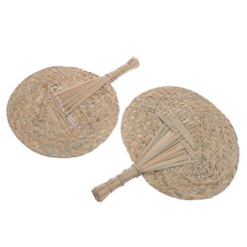 HONMEET 2 Stk. Handgewebter Großer Sommerfächer aus Natürlichem Bast Leichter Tragbarer Kühlfächer für Strand Party und Outdoor Handgefertigt und Robust HONMEET 2 Stk. Handgewebter Großer Sommerfächer aus Natürlichem Bast Leichter Tragbarer Kühlfächer für Strand Party und Outdoor Handgefertigt und Robust von HONMEET