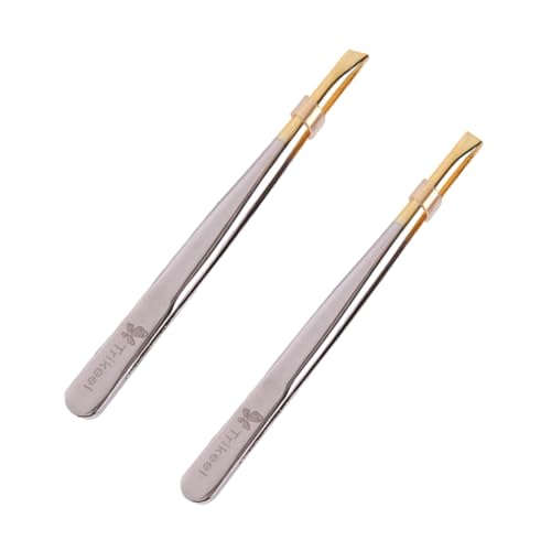 HONMEET 2 Stück Augenbrauenpinzette aus Elektroplattiertem Edelstahl Flache und Schräge Spitze Präzise Formung Langlebig Leicht zum Trimmen für Verschiedene Augenbrauenstile Reisetauglich HONMEET 2 Stück Augenbrauenpinzette aus Elektroplattiertem Edelstahl Flache und Schräge Spitze Präzise Formung Langlebig Leicht zum Trimmen für Verschiedene Augenbrauenstile Reisetauglich von HONMEET