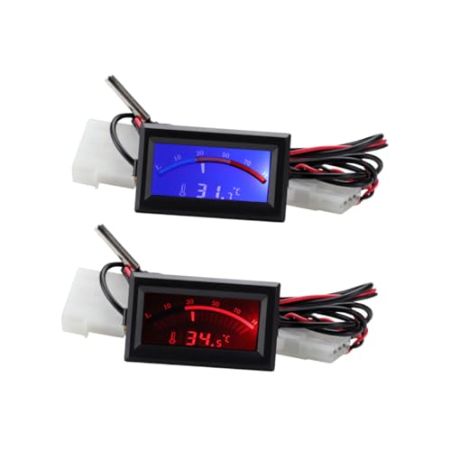HONMEET 2 Stück Elektronisches Einbau-thermometer Elektronisches Küchenthermometer Präzise Temperaturanzeige Leicht Tragbar Geeignet für Kühlschrank und Lebensmittelmessung Blau und Rot HONMEET 2 Stück Elektronisches Einbau-thermometer Elektronisches Küchenthermometer Präzise Temperaturanzeige Leicht Tragbar Geeignet für Kühlschrank und Lebensmittelmessung Blau und Rot von HONMEET