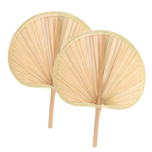 HONMEET 2 Stück Handgewebter Handfächer aus Bananenblatt für Sommer Kühlung Natürlicher Fächer für Outdoor Partydeko Handgefertigt für Junge Mädchen und Unterwegs HONMEET 2 Stück Handgewebter Handfächer aus Bananenblatt für Sommer Kühlung Natürlicher Fächer für Outdoor Partydeko Handgefertigt für Junge Mädchen und Unterwegs von HONMEET