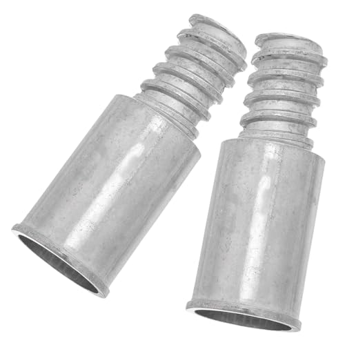 HONMEET 2 Stück Metallgewinde adapter für Teleskopstangen Besenstiel verbinder aus Aluminiumlegierung Kompatibel mit Geraden Verlängerungsstangen Einfache Montage Reparaturset für Mop und von HONMEET