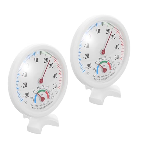 HONMEET 2 Stück Rundes Analoges Hygrometer Thermometer Präziser Temperatur Feuchtigkeitsmesser für Innenräume Kühlschrank und Luftfeuchtigkeitsüberwachung Klare Anzeige Vielseitig HONMEET 2 Stück Rundes Analoges Hygrometer Thermometer Präziser Temperatur Feuchtigkeitsmesser für Innenräume Kühlschrank und Luftfeuchtigkeitsüberwachung Klare Anzeige Vielseitig von HONMEET