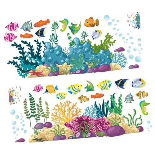 HONMEET 2 Stück Teiliges Unterwasserwelt Wandtattoo Langlebige Ablösbare Kinderzimmer Wanddekoration Kreative Meerestiere Motive Einfache Anwendung für Babyzimmer und Wohnräume HONMEET 2 Stück Teiliges Unterwasserwelt Wandtattoo Langlebige Ablösbare Kinderzimmer Wanddekoration Kreative Meerestiere Motive Einfache Anwendung für Babyzimmer und Wohnräume von HONMEET