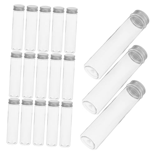 HONMEET 20 Stück Teiliges Transparente Kunststoff testtuben Flache Bodenform Hitzebeständig für Gewürze Blumen Dekoration Labor Verpackung von HONMEET