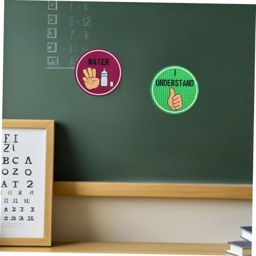 HONMEET 24 Stück Teiliges Pastellfarbene Handzeichen Poster Kommunikationshilfen für Lehrer und Schüler Nonverbale Kommunikationsposter für Klassenräume Bulletin Board Dekoration für von HONMEET