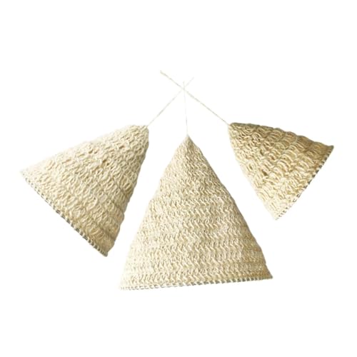 HONMEET 3 Stück Boho Lampenschirme Handgefertigt aus Langlebigem Hanfseil Weiß Gehäkeltes Design Dekorative Hängeleuchte für Schlafzimmer Minimalistisches Rustikales Flair HONMEET 3 Stück Boho Lampenschirme Handgefertigt aus Langlebigem Hanfseil Weiß Gehäkeltes Design Dekorative Hängeleuchte für Schlafzimmer Minimalistisches Rustikales Flair von HONMEET